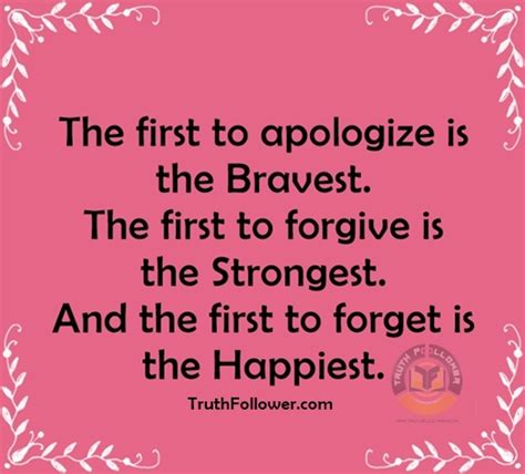 The First To Apologize Is The Bravest