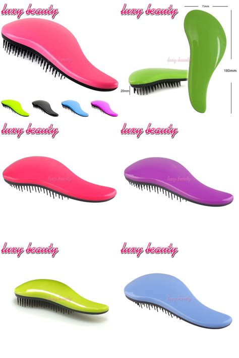 [visit to buy] hot tangle hair brushes combs 8 color options for hair extensions and wigs