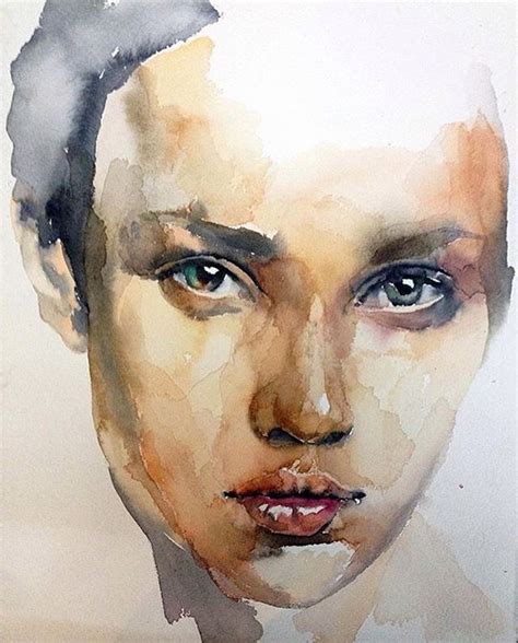 Andrei Sharov Art Watercolor Face Watercolor Portrait Painting