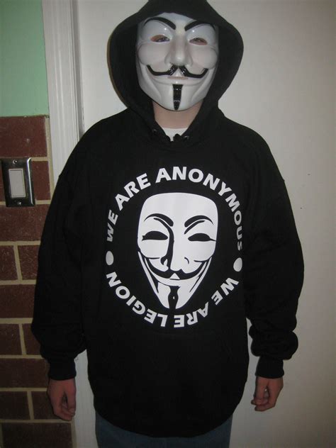 Anonymous We Are Legion Guy Fawkes Mask Hoodie Blasted Rat