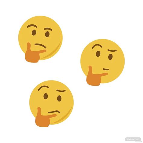 Thinking Face Emoji Clipart Vector Illustration Ai Eps Png Sexiz Pix