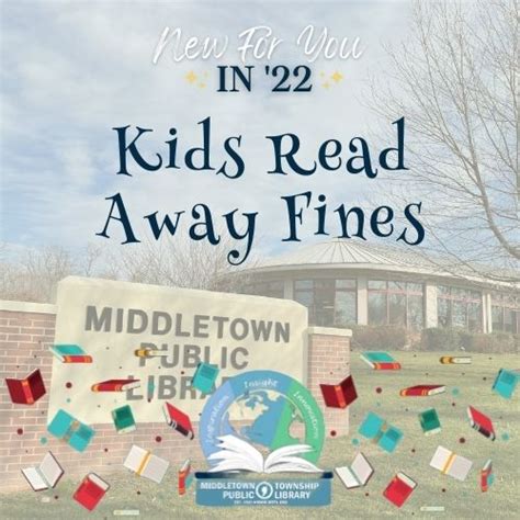 Kids Read Away Fines Middletown Township Public Library