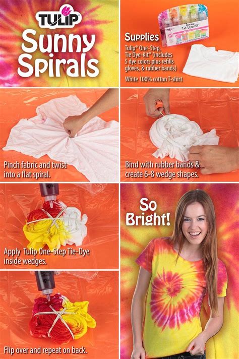 Tulip One Step Tie Dye Spiral Technique Fabric Dye Shibori Bleach