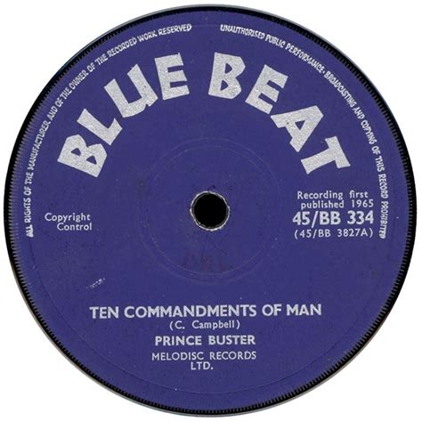 45cat Prince Buster Ten Commandments Of Man Sting Like A Bee