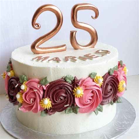 25th Birthday Cake 25th Birthday Cakes Dessert Cupcakes Cake