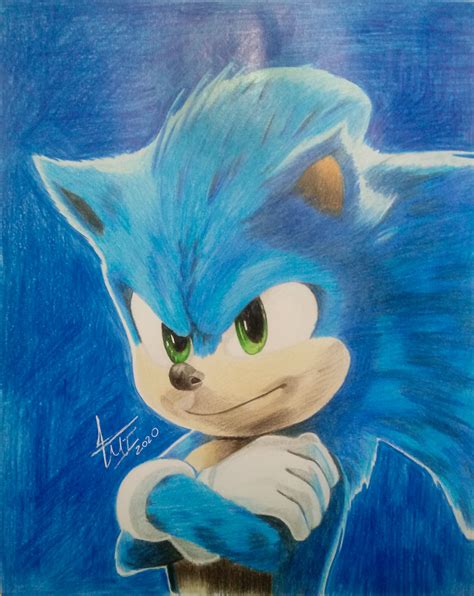 Sonic The Hedgehog Drawing Pencil Sketch Colorful Realistic Art