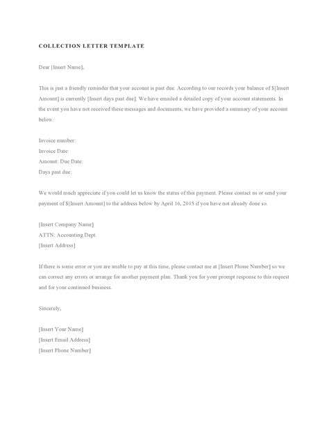 30 Best Debt Collection Letter Templates Templatearchive