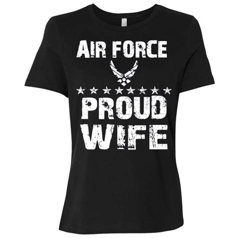Womens USAF T SHIRT PROUD WIFE AIR FORCE TSHIRT USAF WIFE GIFT Women