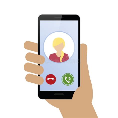 Person Calling With Smartphone Avatar Stock Vector Illustration Of