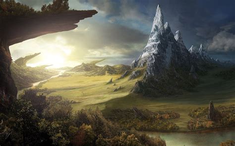Pix For Beautiful Tall Mountain Fantasy Landscape Landscape