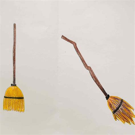 How To Draw A Broom Straight And Twisted In 2022 Broom