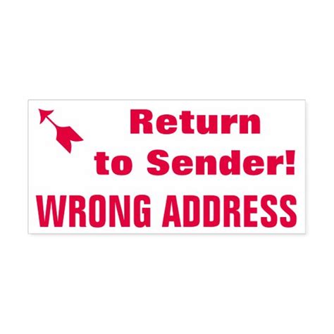 Return To Sender Wrong Address Rubber Stamp