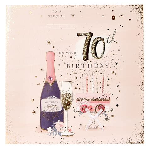 Exquisite Collection 70th Birthday Card Any Female