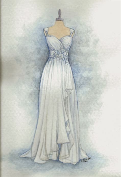 Watercolor Wedding Dress Painting At PaintingValley Com Explore