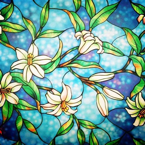 Stained Glass Window Film For Bathroom Stained Glass Window Film Etsy