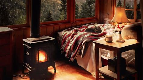 Rain And Fireplace Sounds Cozy Cabin Ambience 8 Hours Sleep Study
