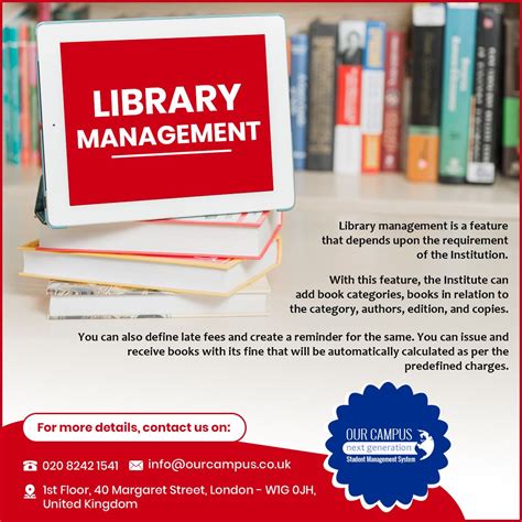 Library Management System - Our Campus | College management, School management, Management