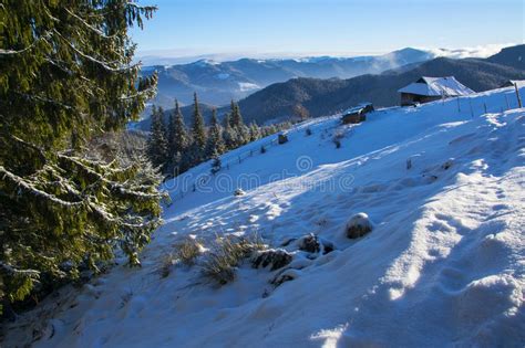 Winter Mountains Landscape On Sunny Morning Stock Image Image Of