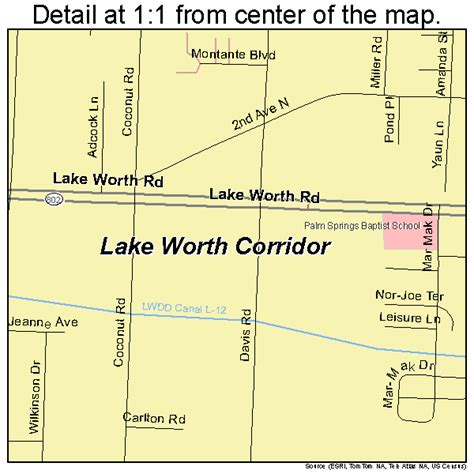Lake Worth Corridor Florida Street Map 1239087