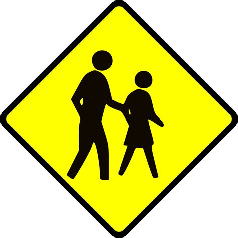 Signs Pedestrian Crossing Free Vector Graphic On Pixabay