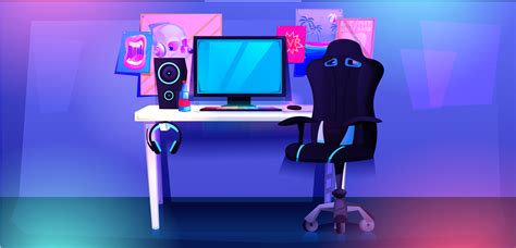 Esports Workplace Cyber Sportsman Gamer 358401 Vector Art At Vecteezy