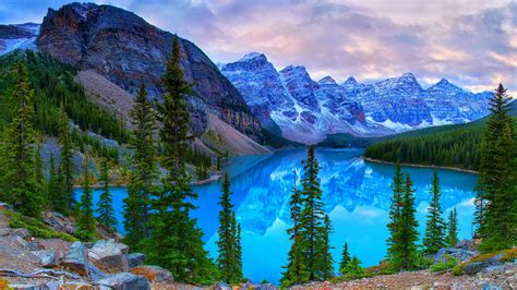 2560x1440 Canada Mountains Lake Moraine Desktop Pc And Mac