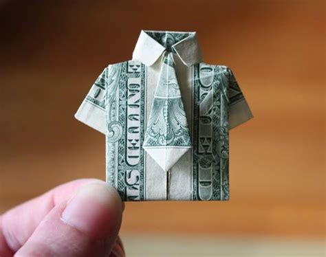 Dollar Bill Origami Shirt Arts And Crafts Project Ideas