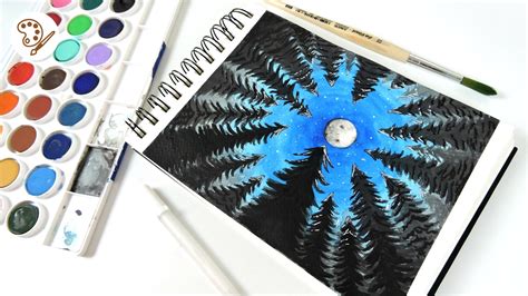 Dibujar con acuarelas y lápices de colores acuarelables, cómo utilizar las acuarelas, dibujar y pintar fácil! DIBUJO TUMBLR | PINTA UN BOSQUE CON ACUARELAS JOBI | HOW TO DRAW A FOREST WITH WATERCOLORS - YouTube
