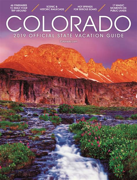 Colorado Official State Vacation Guide 2019 Fast Facts Website Summer