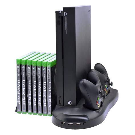 Charging Station For Xbox One X Accessories With 2 Fans 3 Usb Hubs Game