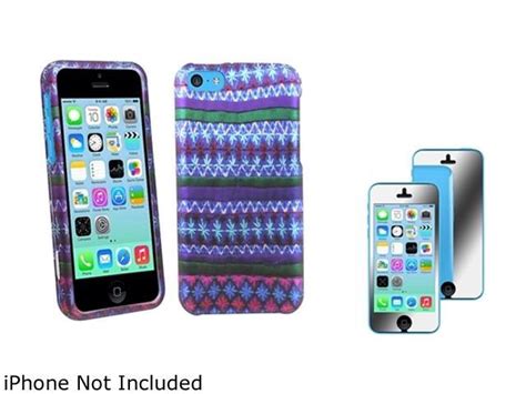 Insten Multiple African Pattern Hard Rubber Coated Case With Mirror