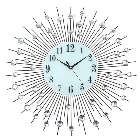 Gypsophila Diamond Fashion Wall Clock European Style Wrought Iron Clock