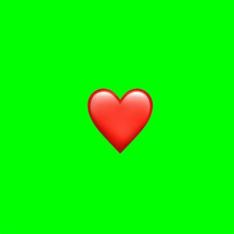 Green Screen Heart Emoji Heart Emoji Emoji Greenscreen