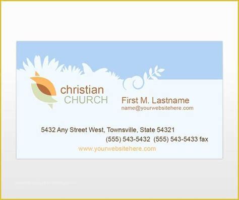 Christian Business Cards Templates Free Of Best S Of Church Card