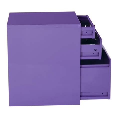 Osp Home Furnishings Osp Designs Purple 3 Drawer File Cabinet In The