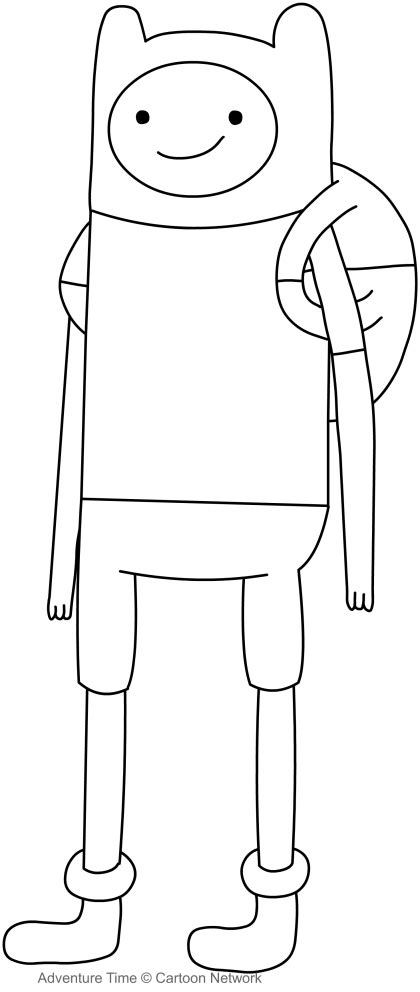 Adventure Time Finn Coloring Page
