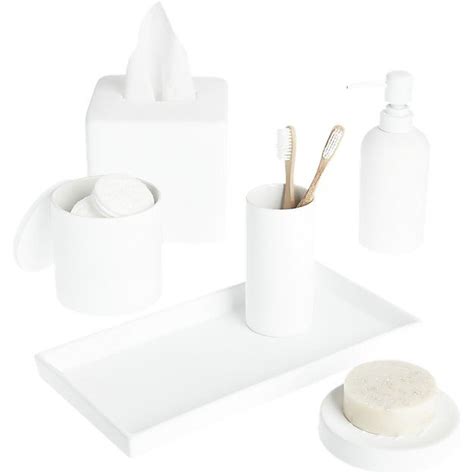 Rubber Coated White Bath Accessories Cb2 Bath Accessories Soap
