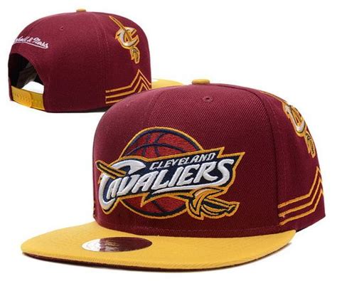 Cleveland Cavaliers Wine Snapback Side Stripes Logo Nba Hats