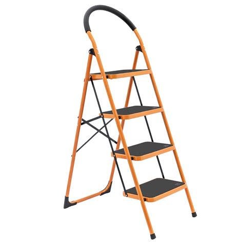 Kshioe 4 Step Ladder Portable Step Stool For Kitchen Office