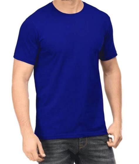 Pure Cotton Plain Royal Blue Unisex T Shirt For Men And Women Whole