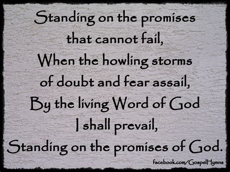 Standing On The Promisesthe Only Place To Stand Hymns Of Praise