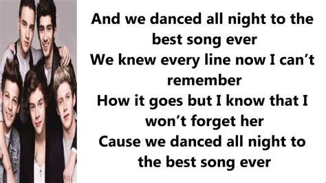 Best Song Ever One Direction Lyrics Pictures Youtube