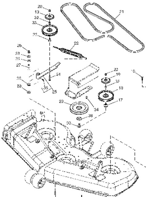 Belt Diagram For John Deere 54in Deck Mower