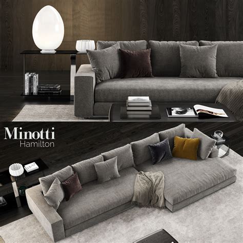 The minotti andersen line sofa creates clean, uncluttered lines that accent its formal nature. Minotti Sofa Andersen Line Italy 3d Cgtrader Aus Matratzen ...