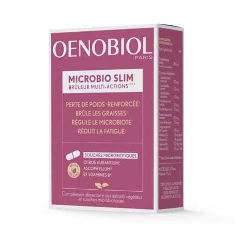 Complément Alimentaire Perte De Poids Microbio Slim Oenobiol La Boite