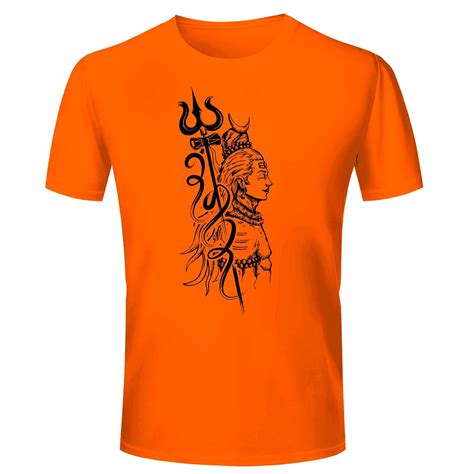 buy t shirt half sleeve round neck indian hindu lord god shiva mahadev vector design graphics