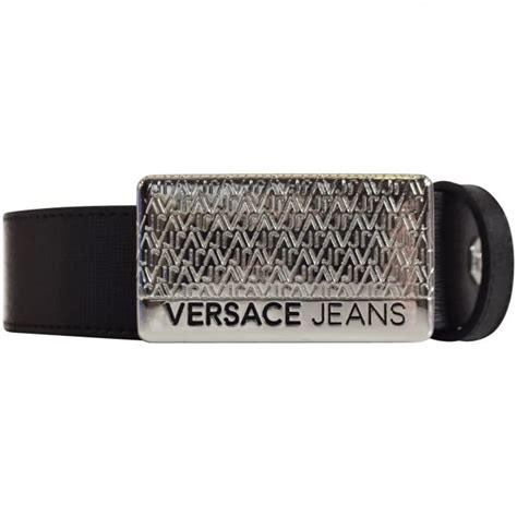 Versace Accessories Black Multi Logo Buckle Belt Men From