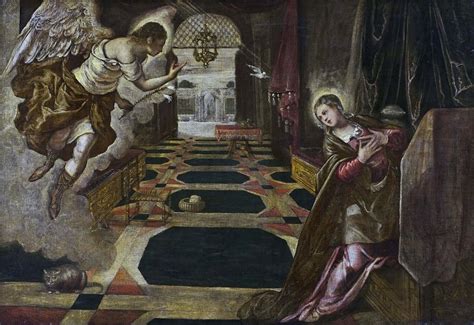 The Annunciation Tintoretto Jacopo Robusti Workshop