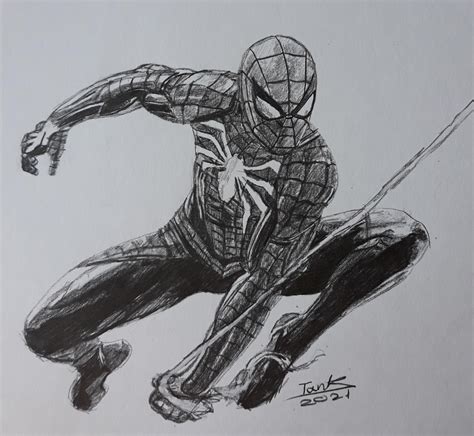 Finished My Spider Man Ps4 Sketch Rps4