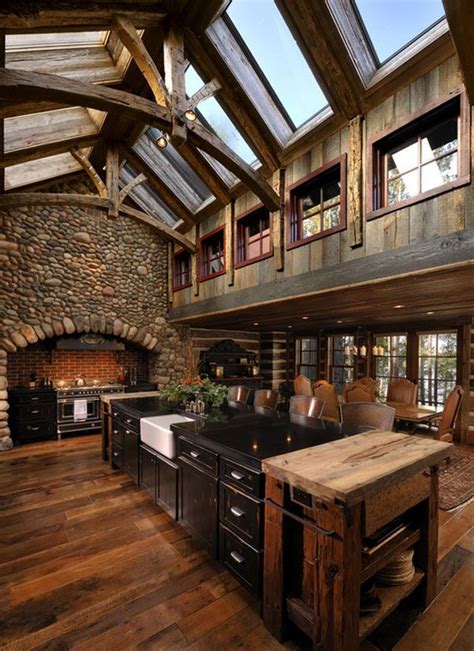 53 Sensationally Rustic Kitchens In Mountain Homes Outdoor Diy